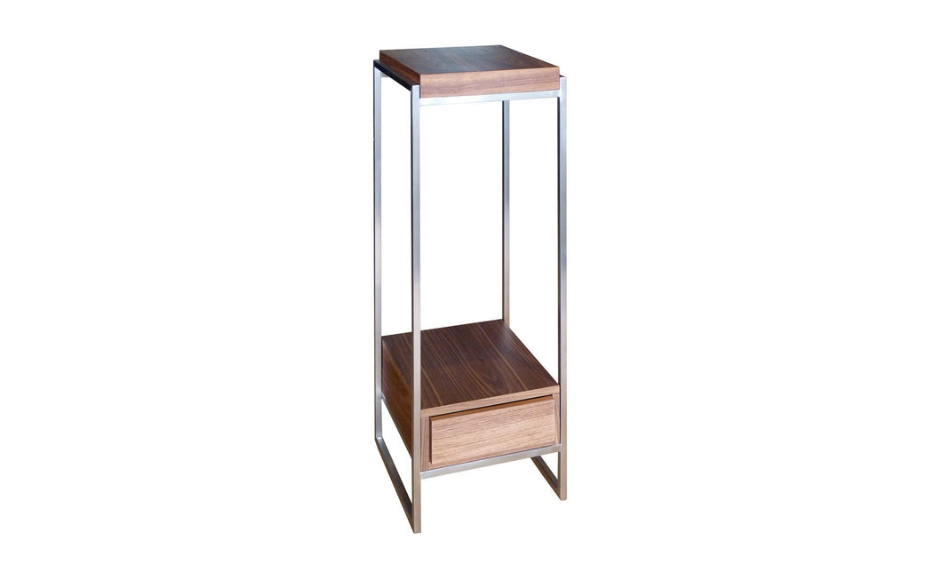 Distinctify Scatola Pedestal Natural Walnut