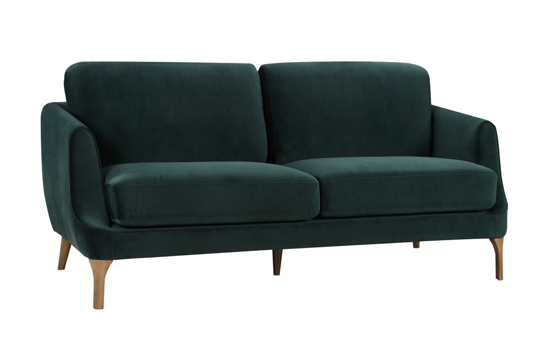 Gustav 2-Seater Sofa - Forest Green (Light oak legs) EX-DISPLAY