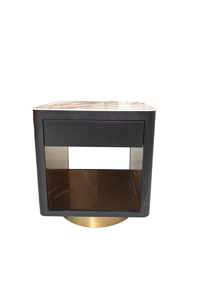 Zeta Side Table (Titanium) - Distinction Furniture